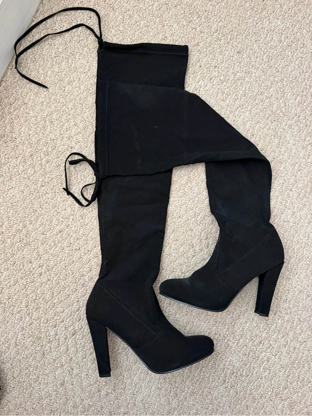 Women’s Black Over-the-Knee High Heel Boots